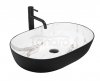 REA - umywalka nablatowa CLEO 61 Black Aiax Matt